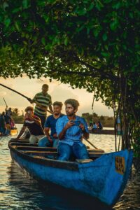 backwater, nature, kerala, sunset, row boat, asia, garden, india, island, kerala tourism, lake, landscape, munroe island, dusk, twilight